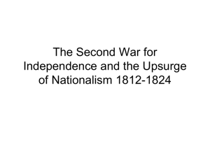 The Second War for Independence and the Upsurge of Nationalism