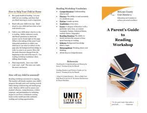 A Parent's Guide to Reading Workshop