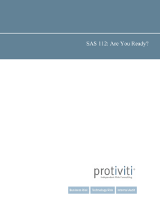 SAS 112: Are You Ready?