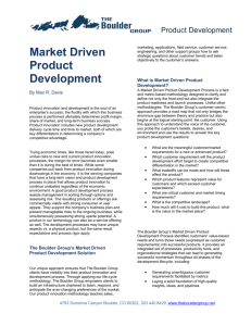 Market Driven Product Development