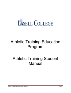 Athletic Training Education Program Athletic Training Student Manual