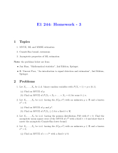 E1 244: Homework