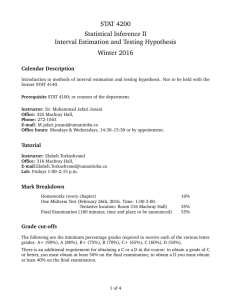 STAT 4200 A01 - Statistical Inference 2