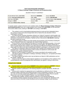 Sample Teaching Contract - Huizenga College of Business
