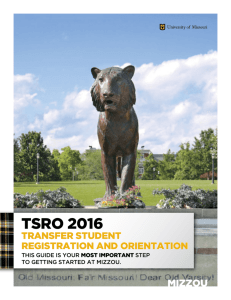 TSRO 2016 - New Student Programs