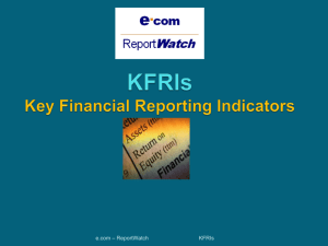 Key Financial Reporting Indicators