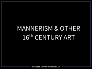 MANNERISM & OTHER 16 CENTURY ART