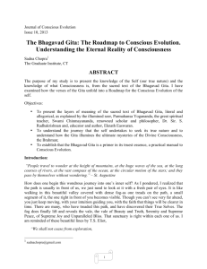 The Bhagavad Gita: The Roadmap to Conscious Evolution