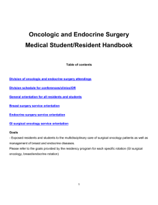 Surgical Oncology Medical Student/Resident Handbook