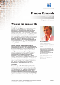 Winning the game of life - Frances Edmonds