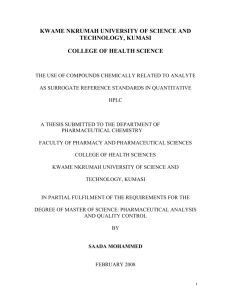 SAADA MOHAMMED - Kwame Nkrumah University of Science