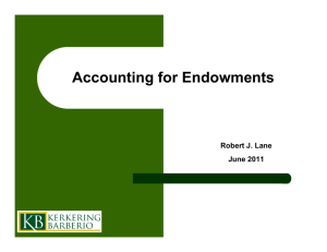 Accounting for Endowments