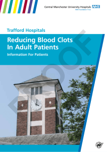 Reducing Blood Clots In Adult Patients