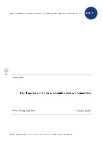 The Lorenz curve in economics and econometrics