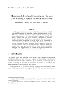 Maximum Likelihood Estimation of Lorenz Curves using