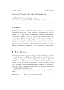 Lorenz Curves and Drug Dissolution