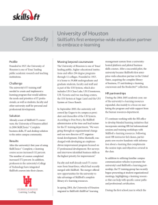 University of Houston Case Study