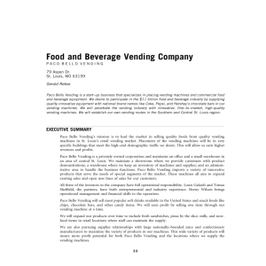 Food and Beverage Business Plan example