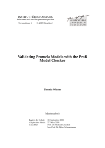 Validating Promela Models with the ProB Model Checker
