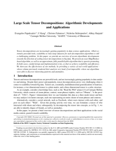 Large Scale Tensor Decompositions: Algorithmic Developments and