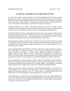 1947 Conference on Fire Prevention: Press Release