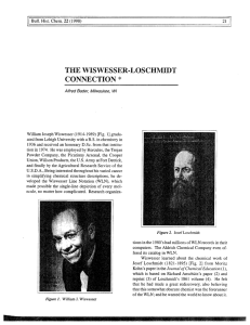 the wiswesser-loschmidt connection