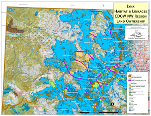Lynx Habitat & Linkages CDOW NW Region Land Ownership