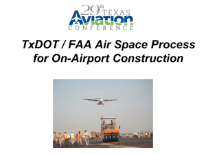 TxDOT / FAA Air Space Process for On