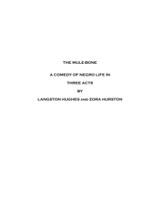 the mule-bone a comedy of negro life in three acts