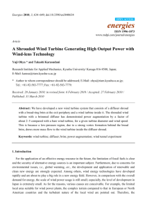 A Shrouded Wind Turbine Generating High Output Power with Wind