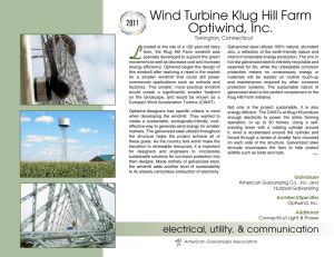 Wind Turbine Klug Hill Farm Optiwind, Inc.