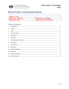 Electronic Communication - Connecticut State Colleges & Universities