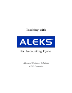 Teaching with for Accounting Cycle