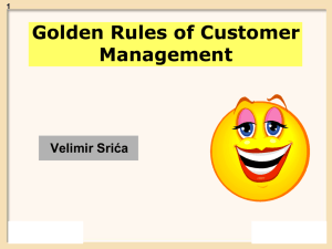 Golden Rules of Customer Management