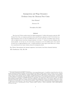 Immigration and Wage Dynamics: Evidence from the Mexican