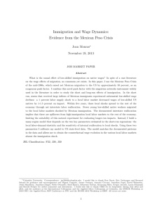 Immigration and Wage Dynamics: Evidence from the Mexican Peso
