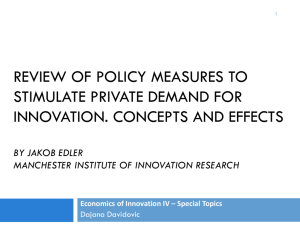 review of policy measures to stimulate private demand for innovation