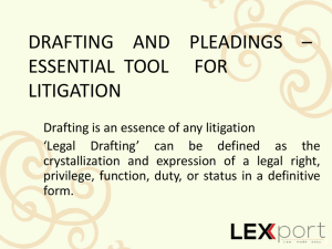 drafting and pleadings
