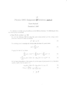 Physics 100A Asslgnment Solutions".rrrl-2