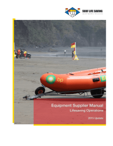 Equipment Supplier Manual - Surf Life Saving