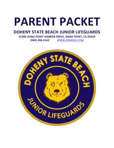 parent packet - Doheny State Beach Junior Lifeguards