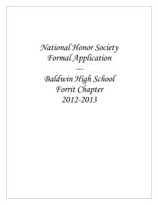 National Honor Society - Baldwin