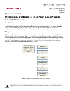 Oil Reduction Strategies for Fried Asian Instant Noodles