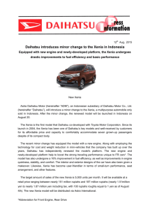 Daihatsu introduces minor change to the Xenia in Indonesia