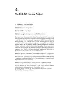 The SLU-SVP Housing Project