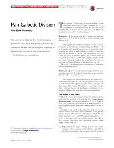 Galactic division - Department of Mathematics & Statistics