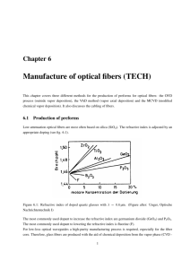 Manufacture of optical fibers (TECH)