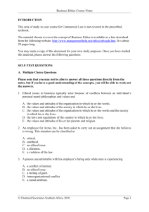 Business Ethics Course Notes For General Principles Of