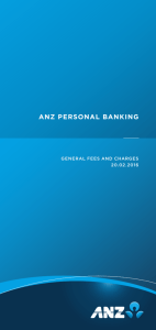 Anz Personal Banking General Fees And Charges 20.02.2016