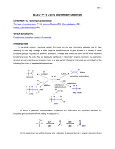 Selectivity using sodium borohydride